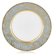Tweed Grey and Gold Dessert Plate