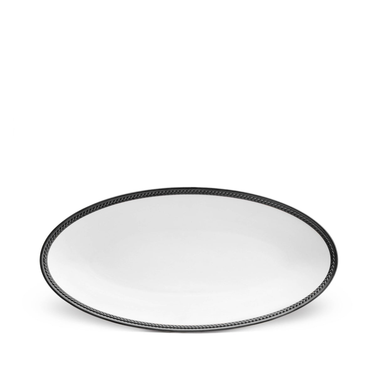 Soie Tressée Oval Platter Small Black