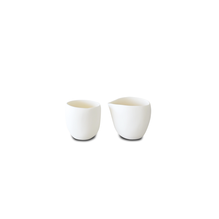 White Cream and Sugar Set