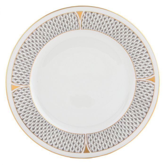 Art Deco Gray Dinner Plate