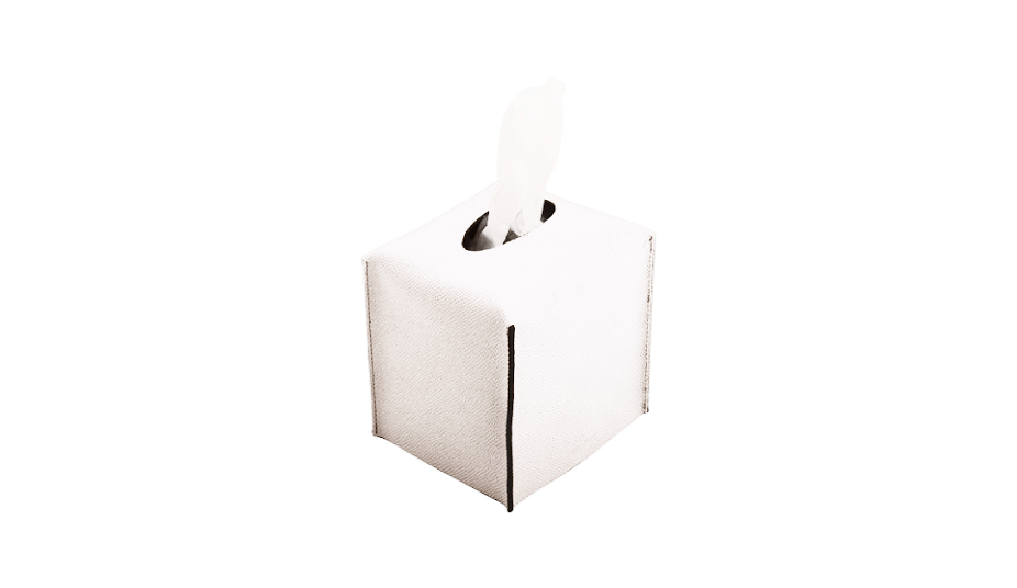 Square Tissue Box - White